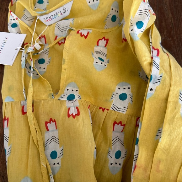 Compania Fantastica yellow rocket dress NWT lg. - Picture 2 of 6